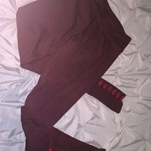 VS Sport maroon leggings